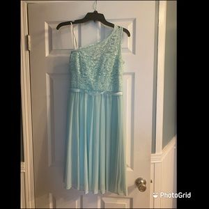 One shoulder Davids bridal bridesmaid dress size 6